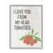 Stupell Industries Clever Love You Tomatoes Farm Sign Grain Pattern Framed Wall Art 11 x 14 Design by Lil Rue