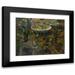 JoaquÃ­n Sorolla 24x20 Black Modern Framed Museum Art Print Titled - Sorolla House Garden; Reflex in â€˜Source of Confidenciasâ€™ (Garden at the Artist s House; Reflections in the Fountain of Con