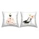 Stupell Industries Chic Florals Women s Glam Fashion Pink 18 x 7 x 18 Decorative Pillows (Set of 2)