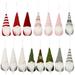 Sunisery 12/15Pcs Christmas Tree Decoration 5.91inch Swedish Plush Gnomes Santa Elf Table Decor Xmas Tree Hanging Ornaments