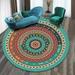 Boho Tribal Round Rug - 16 Inch Persian Small Round Area Rug Door Mat Nursery Living Room Dining Bedroom Foyer Area Rug