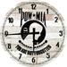 Large Wood Wall Clock 24 Inch Round American Wall Art POW MIA Military Vietnam Veteran War Tribute Round Small Battery Operated White