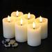 Flickering LED Pillar Candles Set of 6 Timer Flameless Votive Candles for Christmas Home Decor - Battery Operated Ivory Candles