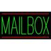 Mailbox Blue Border LED Neon Sign 13 x 24 - inches Black Square Cut Acrylic Backing with Dimmer - Bright and Premium built indoor LED Neon Sign for Store interior and stroefront