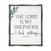 Stupell Industries Lord Is My Shepherd Faith Phrase Plant Greenery Luster Gray Framed Floating Canvas Wall Art 24x30 by Onrei