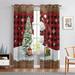 Goory Xmas Grommet Blackout Window Drapes Thermal Insulated Window Drapes Eyelet Ring Top Window Curtain Room Darkening Curtain Style E W:52 xL:72