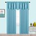 CUH Privacy UV Protection Blackout Curtain Window Living Room Energy Efficient Valance Solid Color Thermal Insulated Bedroom Rod Pocket Blue-Curtains W:52 x H:72 / 132cm*183cm-2PCS