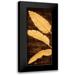 Parks David 10x18 Black Modern Framed Museum Art Print Titled - Tropical Palm Triptych I