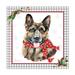 Jean Plout Plaid Christmas with Dog F Canvas Art