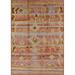 Ahgly Company Indoor Rectangle Mid-Century Modern Camel Brown Oriental Area Rugs 2 x 4