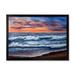 Designart The Blue Ocean In Sunset Evening II Nautical & Coastal Framed Art Print