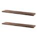 PIPE DECOR Solid Wood Wall Shelves 36 L x 7.5 D Premium Rustic Pine Trail Brown Finish Set of 2
