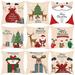 Happy Date Christmas Pillow Covers 18x18 Home Outdoor Decorative Christmas Cotton Linen Throw Pillow Cases for Sofa Cushion Couch Red Santa Claus Pillowcase