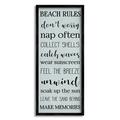 Stupell Home DÃ©cor Beach Rules Sign Coastal Relaxation List Blue 10 x 24 Designed by Daphne Polselli