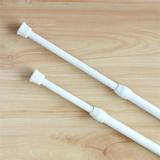 Telescopic White Curtain Rods Adjustable Curtain Rod Extension Rods for Curtains Kitchen Bathroom Cupboard Wardrobe Windows