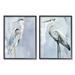 Stupell Industries Heron Birds Standing Blue Sky Watercolor Painting Black Framed Art Print Wall Art Set of 2 11x14 by Stellar Design Studio
