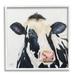 Stupell Industries Farm Cow Cattle Closeup Country Animal Portrait Framed Wall Art 17 x 17 Design by Diane Fifer