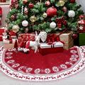 Christmas Tree Skirt Xmas Party Decoration Floor Mat Base Cover Xmas Ornament 90/122cm