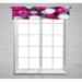 ECZJNT Balloons Pink And White Background Window Curtain Valance Rod Pocket Size 54x12 Inch