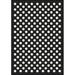 Milliken Black & White Area Rug Eclipse Nightfall Black Polka Dots Circles 5 4 x 7 8 Rectangle