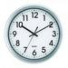 Impecca 12 Inch Wall Clock Silent Ticking Metallic Silver Durable Home and Office