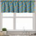 Ambesonne Mystic Valance Pack of 2 Sun and Moon with Face Stars 54 X18 Azure Blue Dark Yellow