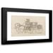 Henry William Bunbury 24x16 Black Modern Framed Museum Art Print Titled - A Travelling Coach and Pair
