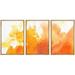 wall26 Framed Canvas Print Wall Art Set Yellow & Orange Paint Splatter Explosion Abstract Shapes Illustrations Modern Art Bohemian Dramatic for Living Room Bedroom Office - 16 x24 x3