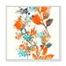 Designart Orange and Green Wildflowers III Modern Framed Canvas Wall Art Print