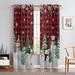 Yipa Xmas Thermal Insulated Blackout Window Treatments Grommet Window Curtain Room Darkening Curtain Eeylet Ring Top Window Drapes Style B 52x63in-2PCS
