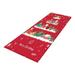 Christmas Santa Area Rugs Christmas Area Rug Runner Non-Slip Holiday Carpet Low Pile Floor Mat Runner Entrance Door Mat Indoor Outdoor for Hallway Kitchen Living Room