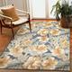 Liora Manne Canyon Tropical Floral Indoor Outdoor Area Rug Navy