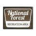 Stupell Industries National Forest Recreation Rustic Grain Pattern Sign 14 x 11 Design by Lil Rue