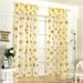 2 pcs Curtains Drapes Sunflower Sheer Transparent Tulle Door Window Floral Drape Panel