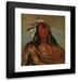 George Catlin 20x24 Black Modern Framed Museum Art Print Titled - Hee-Ohâ€™Ks-Te-Kin Rabbit s Skin Leggings (1832)