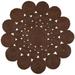 Natural Jute Round Brown Color Hand Braided Home Area Rug Living room Area rug Indoor Outdoor Carpet Door Mat-5x5 Square Feet (60x60 Inch)