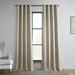 Taupe Grey Italian Faux Linen Grommet Curtain (1 Panel) Taupe Grey 50W X 84L