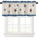 Independence Day Half Curtain Patriotic Theme Semi-shade Curtain Short Window Curtain Kitchen Curtain Single Piece Curtain 4th of July Valance Curtain for Kitchen Bedroom Living Room Window Decor