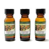 Christmas Garland 3 Bottles 1/2 FL Oz Each (15ml) Premium Grade Scented Fragrance Oil by Crazy Candles