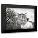 Haute Photo Collection 18x14 Black Modern Framed Museum Art Print Titled - Young Woman at the Chateau de Chambord - BW