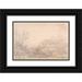 Anthony Devis 24x18 Black Ornate Framed Double Matted Museum Art Print Titled: Estuary with Castle and Village