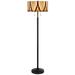 Cal Lighting Bo-3075Fl Tiffany 2 Light 60 Tall Tiffany Floor Lamp - Bronze