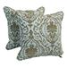 18-inch Double-corded Patterned Jacquard Chenille Square Throw Pillows with Inserts (Set of 2) 9810-CD-S2-JCH-CO-32