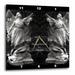 3dRose Two protecting angels standing side by side - Wall Clock 15 by 15-inch