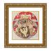 Prosper Lafaye 15x16 Gold Ornate Wood Frame and Double Matted Museum Art Print Titled - Decor Project for a Civil Stained Glass Window with a Heraldic Reason