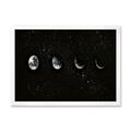 Designart The Night Sky With Moon Phases Modern Framed Art Print