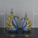 Kojooin 2pcs Couple Swan Resin Ornaments Wedding Gifts for Home Living Room Desktop Cabinet Bookcase Decoration Blue