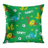 CMFUN Colorful Animal Cute Dinosaur Funny Design Green Baby Boy Cartoon Color Comic Pillow Case Pillow Cover 18x18 inch Throw Pillow Covers