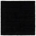 SAFAVIEH Laguna Neven Plush Solid Shag Area Rug Black 5 3 x 5 3 Square