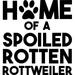 Home Of A Spoiled Rotten Rottweiler Paw Print Funny Dog Love Wall Decals for Walls Peel and Stick wall art murals Black Medium 18 Inch